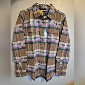 Carhartt Relaxed Fit Long-Sleeve Flannel Shirt Size Small
